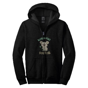 Discover Funny Koala Doctor Med Student Graduation Gift Idea Zip Hoodies