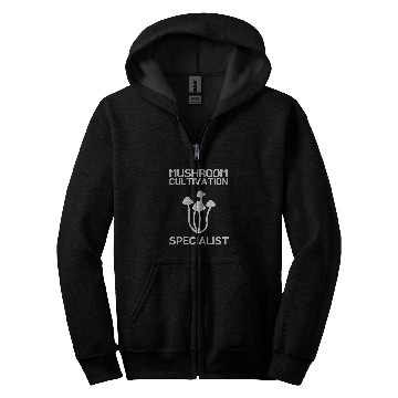 Discover Mushroom Cultivation Farmer Zip Hoodies