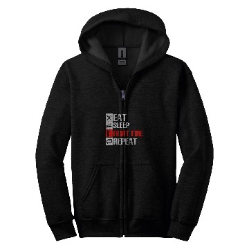 Discover Volunteer Firefighter Fireman Firetruck Fires Department 24 Zip Hoodies