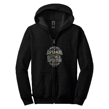 Discover Supervisor Idea Professional Superhero Electrical Supervisor Zip Hoodies