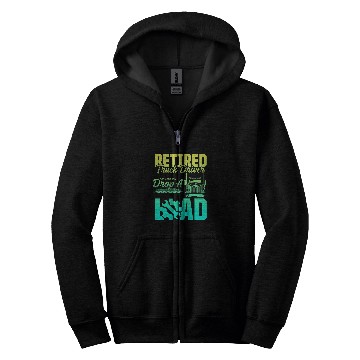 Discover Retired Truck Driver Trucker Retirement 35 Zip Hoodies