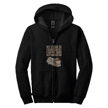 Discover caffeines Coder Software Developer Engineer Coffee Programmer 29 Zip Hoodies