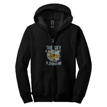 Discover The Sky Is Not My Limit Its My Playground Airplane Pilot Zip Hoodies