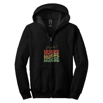 Discover Registered nurses Retro Groovy RN Nursing Student Zip Hoodies