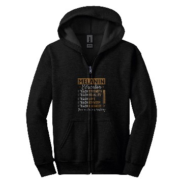 Discover HBCU College Student Melanin Educator Zip Hoodies