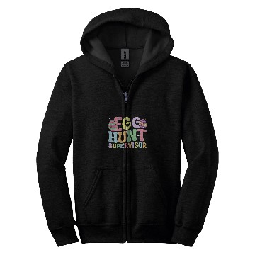 Discover Egg Hunt Supervisor Retro Egg Hunting Party Mom Dad Easter 1 Zip Hoodies