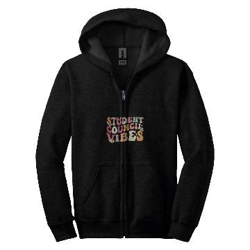 Discover Retro Groovy Teacher Student Council Vibes Zip Hoodies
