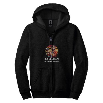 Discover Funny Saint Joseph Catholic Father And Worker 7 Zip Hoodies
