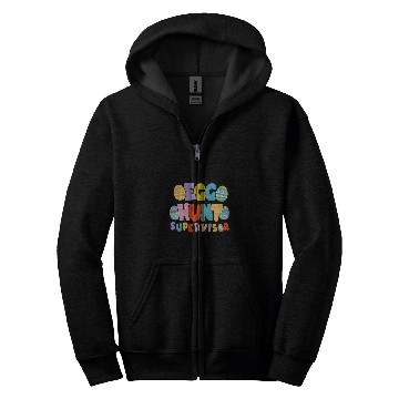 Discover Egg Hunt Supervisor Retro Eggstravaganza Coordinator Design Zip Hoodies
