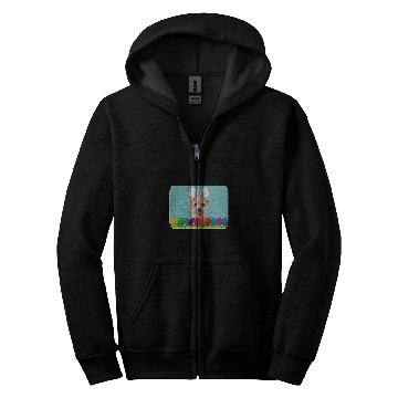 Discover Norfolk Terrier w Bunny Ears Zip Hoodies