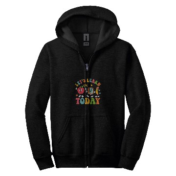 Discover Retro Lets Learn Today Kindergarten Teacher Back To School Zip Hoodies
