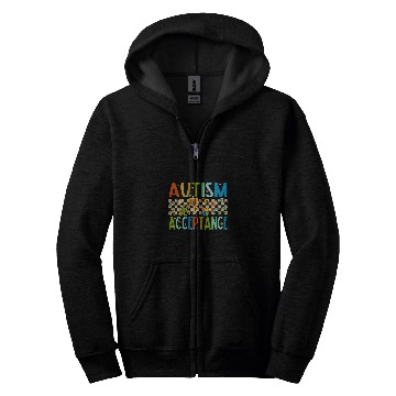 Discover Autism Awareness Month Acceptance Special Education Teacher Zip Hoodies