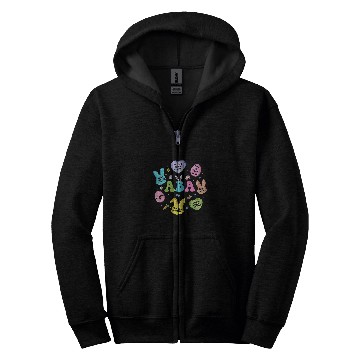 Discover ABA Easter Day Behavior analyst Bunny Eggs Funny Therapist Zip Hoodies