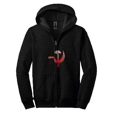 Discover Hammer And Sickle Worker Hardworkers Farmer Zip Hoodies