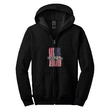 Discover Drone American Flag Drone Pilot Zip Hoodies