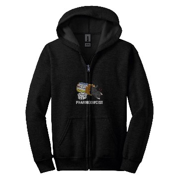 Discover Funny Pharmacist Cat Pharmacy Cute Cat For Cat Lovers Zip Hoodies
