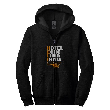 Discover Helicopter Pilot Aviation Code Military Heli Aviator 1 Zip Hoodies