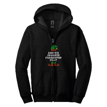 Discover Santas Favorite Paramotor Pilot Gift Christmas Paramotoring Zip Hoodies