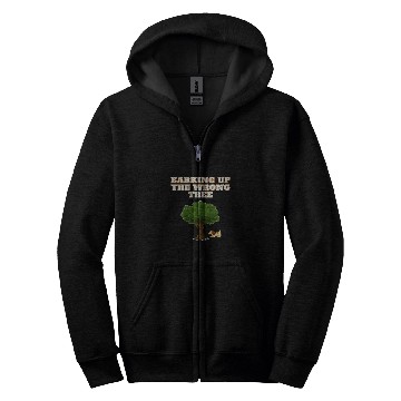 Discover Bark up the wrong tree funny dog lover Zip Hoodies