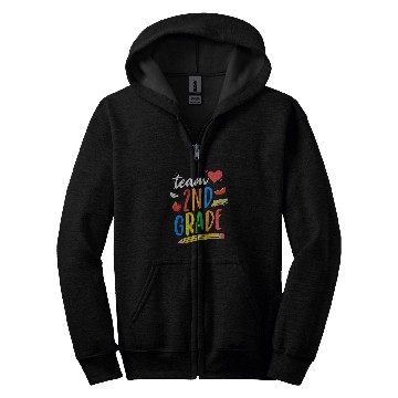 Discover Team 2nd Grade Teacher Student First Day Back to School Zip Hoodies