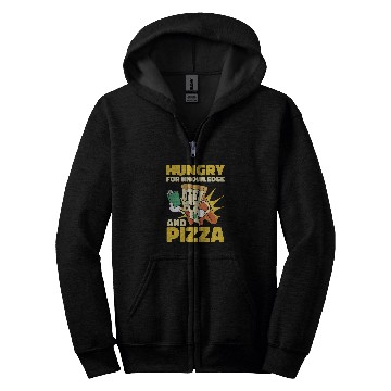 Discover Book Lover Student Reading Learning Studying Pizza Zip Hoodies
