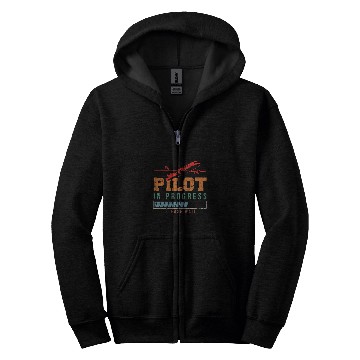 Discover Pilot in Progress Aircraft Flight School Airplane Pilot 1 Zip Hoodies