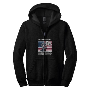 Discover Even my SCHNOODLE Hates Trump Make Lying Wrong Again Zip Hoodies