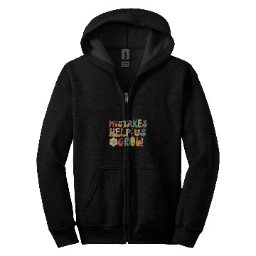 Discover Mistakes Help Us Grow for Student Inspiration Growth Mindset Zip Hoodies