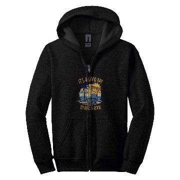 Discover Beach Book Summer Reading Sun Tropical Ocean Bookworm Sunset Zip Hoodies
