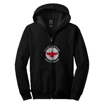 Discover Pilot Mound State Forest Iowa IA Flag Soaring Eagle Zip Hoodies