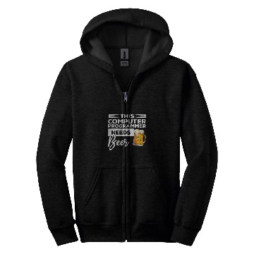 Discover This Computer Programmer Needs Beer Programming Coding 1 Zip Hoodies