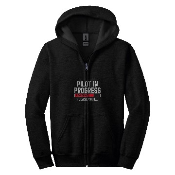 Discover Pilot In Progress Funny Flight School Student Lovers Zip Hoodies