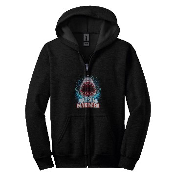 Discover Jawesome Manager Boss Supervisor Great White Shark Zip Hoodies