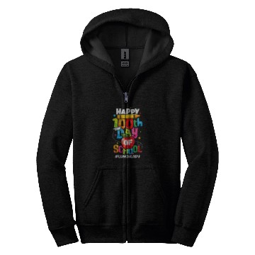 Discover Happy 100th Days Of School Lunch Lady Cafeteria Worker Zip Hoodies