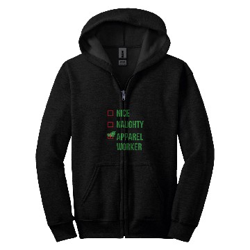 Discover Apparel Worker Funny Pajama Christmas Gift Zip Hoodies