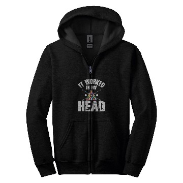 Discover It Worked In my Head Cool Billiards Squad Funny Pool Player Zip Hoodies