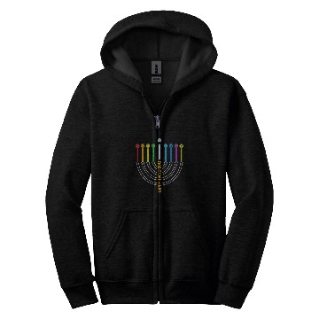 Discover Hanukkah Menorah Pickleball Zip Hoodies