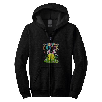 Discover Happy Easter Bunny Egg Funny Pickleball Easter Sunday Zip Hoodies