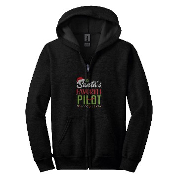 Discover santas favorite pilot christmas santa hat lights Zip Hoodies