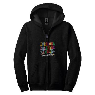 Discover Everyone Deserves A Voice Speech Therapy Pathologist SLP Zip Hoodies