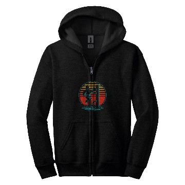 Discover Retro 70s 80s Martial Arts Dummy Wing Chun Zip Hoodies