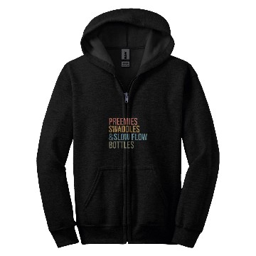 Discover NICU nurses Preemies Swaddles Slow Flow Bottles Appreciation Zip Hoodies