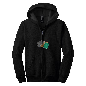 Discover Hedgehog Book Reading 3 Zip Hoodies