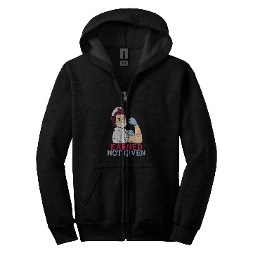 Discover Earned Not Given Funny RN Registered nurses Zip Hoodies