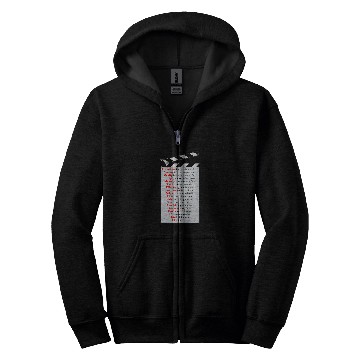 Discover Movie Fan Film Clapper Dont Cut Location Camera Scripts Zip Hoodies