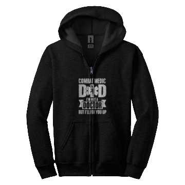 Discover Mens Combat Medic Dad Im not a doctor but Ill fix you up Zip Hoodies