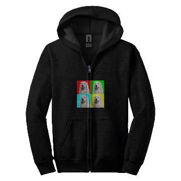 Discover Pop Art Dog Great Pyrenees Zip Hoodies