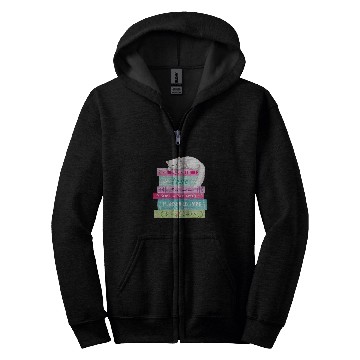 Discover Jane Austen Book Stack Funny Literary Literature Zip Hoodies