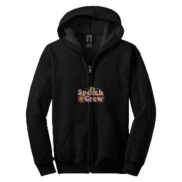 Discover Speech Crew Language Pathologist Therapist Women SLP Therapy Zip Hoodies