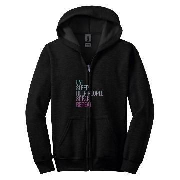 Discover Speech Therapy Eat Sleep Help People Speak Speech Pathology Zip Hoodies